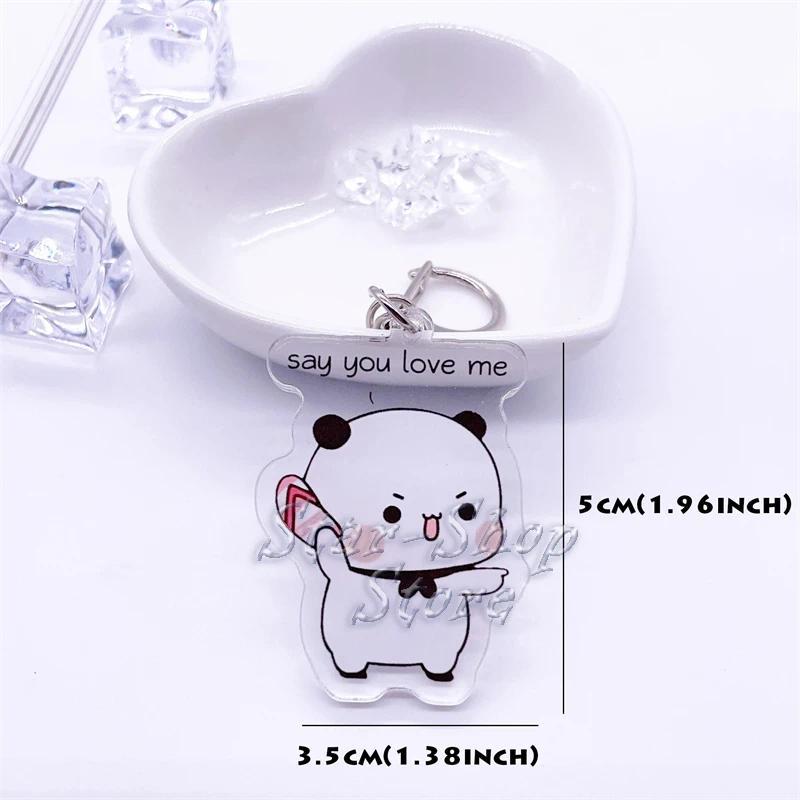 Cute Bubu Dudu White Gray Couple Kiss Bear Acrylic Keychains Ring For Accessories Bag Pendant Móc Khóa In Theo Yêu Cầu, Chất Liệu Mica Trong Suốt In 2 Mặt , Dày 4mm 3 Cute Bubu Dudu White Gray Couple Kiss Bear Acrylic Keychains Ring For Accessories Bag Pendant Móc Khóa In Theo Yêu Cầu, Chất Liệu Mica Trong Suốt In 2 Mặt , Dày 4mm - Ảnh 3