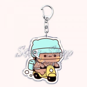 Cute Bubu Love Dudu Yier Keychain Couple Bear Panda Pendant Mica Keychain Móc Khóa In Theo Yêu Cầu, Chất Liệu Mica Trong Suốt In 2 Mặt , Dày 4mm