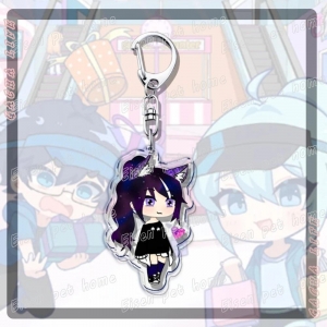 Cute Cartoon Anime Girl Keyrings For Accessories Bag Keychain Ring S Kawaii Gacha Life Móc Khóa In Theo Yêu Cầu, Chất Liệu Mica Trong Suốt In 2 Mặt , Dày 4mm