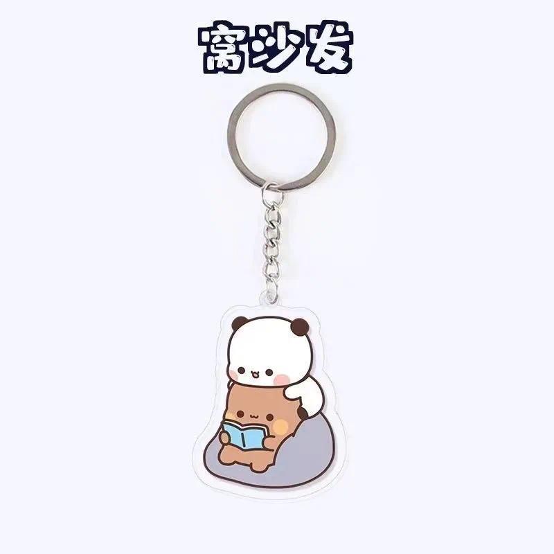 Cute Cartoon Bubu Dudu Panda Bear Pendant Keychain Car Key Acrylic Backpack Rearview Mirror Móc Khóa In Theo Yêu Cầu, Chất Liệu Mica Trong Suốt In 2 Mặt , Dày 4mm 13 Cute Cartoon Bubu Dudu Panda Bear Pendant Keychain Car Key Acrylic Backpack Rearview Mirror Móc Khóa In Theo Yêu Cầu, Chất Liệu Mica Trong Suốt In 2 Mặt , Dày 4mm - Ảnh 13