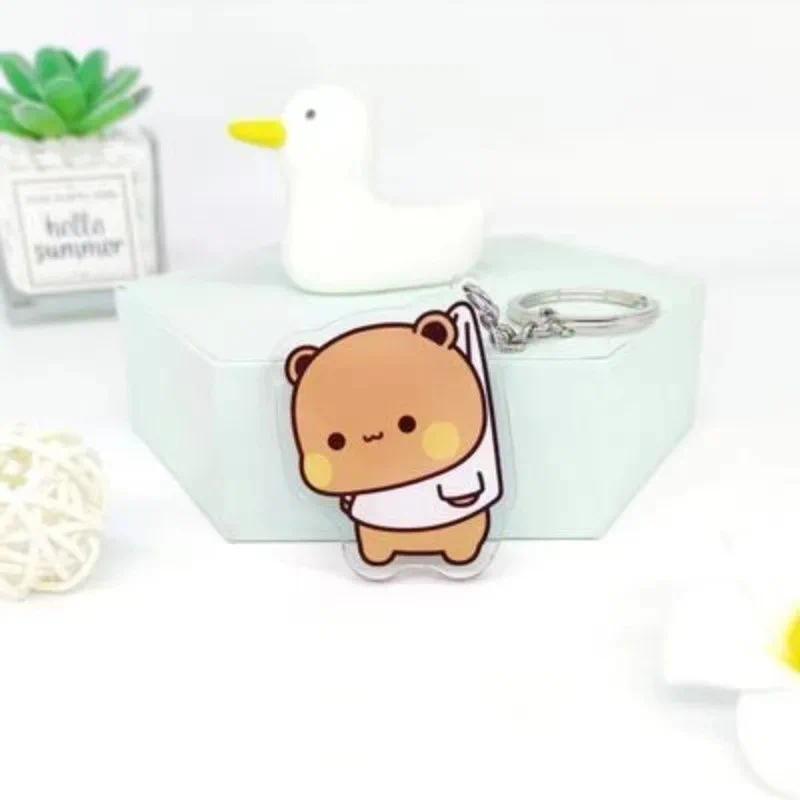 Cute Cartoon Bubu Dudu Panda Bear Pendant Keychain Car Key Acrylic Backpack Rearview Mirror Móc Khóa In Theo Yêu Cầu, Chất Liệu Mica Trong Suốt In 2 Mặt , Dày 4mm 3 Cute Cartoon Bubu Dudu Panda Bear Pendant Keychain Car Key Acrylic Backpack Rearview Mirror Móc Khóa In Theo Yêu Cầu, Chất Liệu Mica Trong Suốt In 2 Mặt , Dày 4mm - Ảnh 3