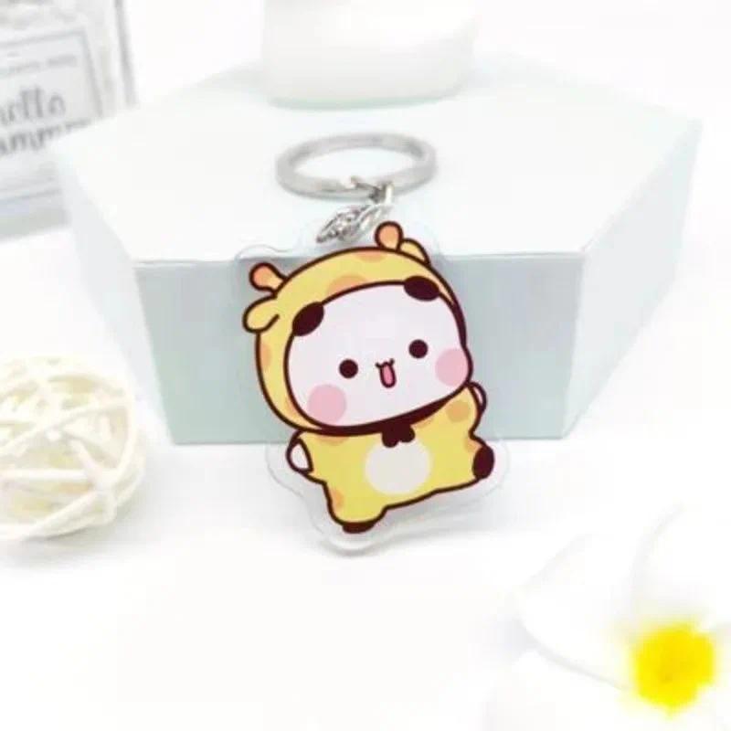 Cute Cartoon Bubu Dudu Panda Bear Pendant Keychain Car Key Acrylic Backpack Rearview Mirror Móc Khóa In Theo Yêu Cầu, Chất Liệu Mica Trong Suốt In 2 Mặt , Dày 4mm 4 Cute Cartoon Bubu Dudu Panda Bear Pendant Keychain Car Key Acrylic Backpack Rearview Mirror Móc Khóa In Theo Yêu Cầu, Chất Liệu Mica Trong Suốt In 2 Mặt , Dày 4mm - Ảnh 4