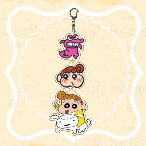 Cute Cartoon Pencil Boy Keychain Móc Khóa In Theo Yêu Cầu, Chất Liệu Mica Trong Suốt In 2 Mặt , Dày 4mm