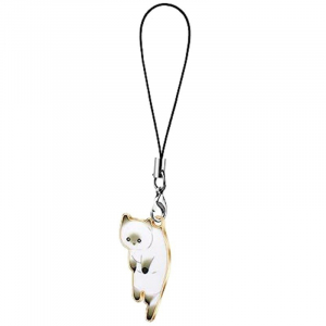 Cute Cat Phone Strap / Keychain Móc Khóa In Theo Yêu Cầu, Chất Liệu Mica Trong Suốt In 2 Mặt , Dày 4mm