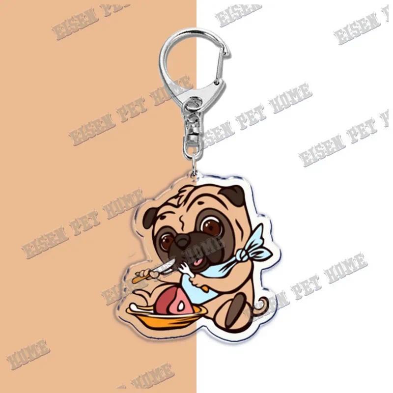 Cute Dog Pug Keychain For Accessories Bag Cartoon Pet Keychain Ring Love Pug Keychain Móc Khóa In Theo Yêu Cầu, Chất Liệu Mica Trong Suốt In 2 Mặt , Dày 4mm 2 Cute Dog Pug Keychain For Accessories Bag Cartoon Pet Keychain Ring Love Pug Keychain Móc Khóa In Theo Yêu Cầu, Chất Liệu Mica Trong Suốt In 2 Mặt , Dày 4mm - Ảnh 2