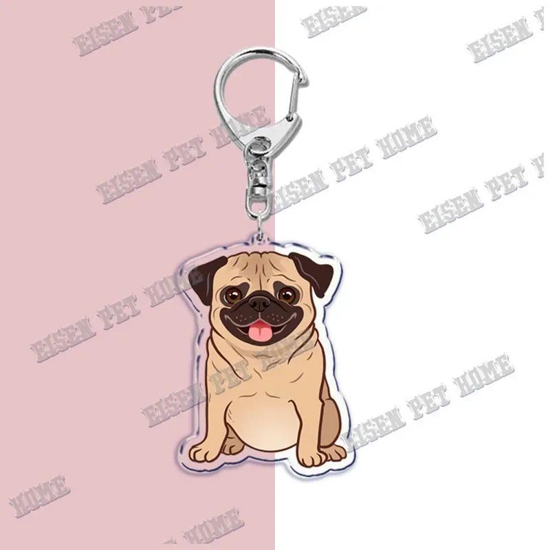 Cute Dog Pug Keychain For Accessories Bag Cartoon Pet Keychain Ring Love Pug Keychain Móc Khóa In Theo Yêu Cầu, Chất Liệu Mica Trong Suốt In 2 Mặt , Dày 4mm 3 Cute Dog Pug Keychain For Accessories Bag Cartoon Pet Keychain Ring Love Pug Keychain Móc Khóa In Theo Yêu Cầu, Chất Liệu Mica Trong Suốt In 2 Mặt , Dày 4mm - Ảnh 3