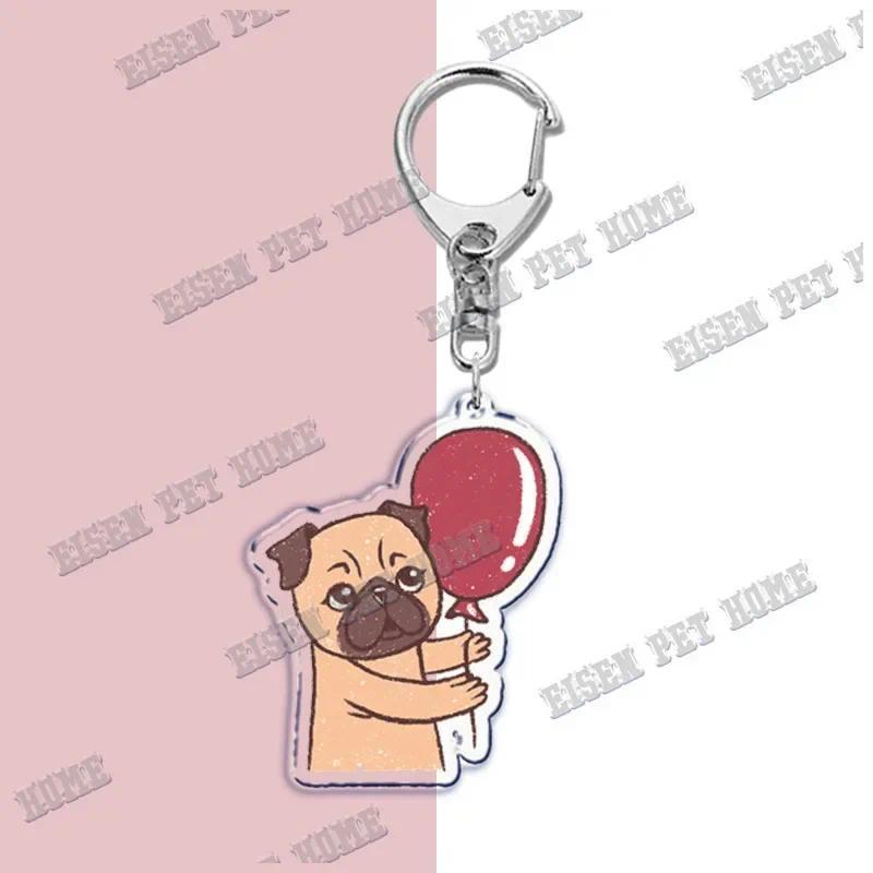 Cute Dog Pug Keychain For Accessories Bag Cartoon Pet Keychain Ring Love Pug Keychain Móc Khóa In Theo Yêu Cầu, Chất Liệu Mica Trong Suốt In 2 Mặt , Dày 4mm 6 Cute Dog Pug Keychain For Accessories Bag Cartoon Pet Keychain Ring Love Pug Keychain Móc Khóa In Theo Yêu Cầu, Chất Liệu Mica Trong Suốt In 2 Mặt , Dày 4mm - Ảnh 6