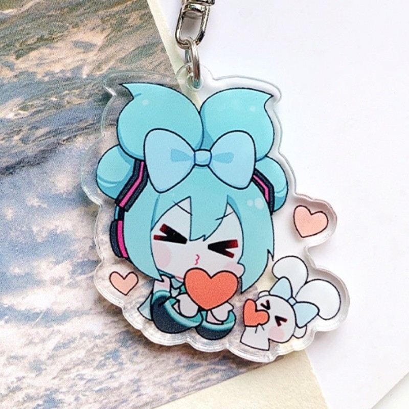 Cute Hatsune Miku Acrylic Keychain Material As A Gift Móc Khóa In Theo Yêu Cầu, Chất Liệu Mica Trong Suốt In 2 Mặt , Dày 4mm 4 Cute Hatsune Miku Acrylic Keychain Material As A Gift Móc Khóa In Theo Yêu Cầu, Chất Liệu Mica Trong Suốt In 2 Mặt , Dày 4mm - Ảnh 4