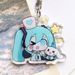 Cute Hatsune Miku Acrylic Keychain Material As A Gift Móc Khóa In Theo Yêu Cầu, Chất Liệu Mica Trong Suốt In 2 Mặt , Dày 4mm