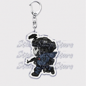 Cute Military Game Ghost Chibis Keychains For Accessories Cod Soldier Soap Simon Riley Fans Móc Khóa In Theo Yêu Cầu, Chất Liệu Mica Trong Suốt In 2 Mặt , Dày 4mm