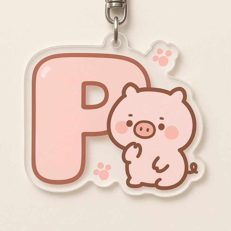 Cute Pink Pig Letter Keychain Mica 2 Sides Unique Design Made Of Transparent Mica Plastic Móc Khóa In Theo Yêu Cầu, Chất Liệu Mica Trong Suốt In 2 Mặt , Dày 4mm 14 Cute Pink Pig Letter Keychain Mica 2 Sides Unique Design Made Of Transparent Mica Plastic Móc Khóa In Theo Yêu Cầu, Chất Liệu Mica Trong Suốt In 2 Mặt , Dày 4mm - Ảnh 14
