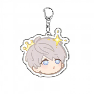 Cute Stylus Love And Deepspace Mica Keychain Cartoon Zayne Caleb Keyring For Backpack Fans Móc Khóa In Theo Yêu Cầu, Chất Liệu Mica Trong Suốt In 2 Mặt , Dày 4mm