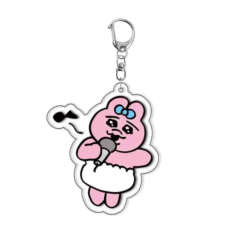 Cute Underpants-rabbit Pink Rabbit Lic Key Chain Cartoon Animal Hanging Face Keychain Móc Khóa In Theo Yêu Cầu, Chất Liệu Mica Trong Suốt In 2 Mặt , Dày 4mm 14 Cute Underpants-rabbit Pink Rabbit Lic Key Chain Cartoon Animal Hanging Face Keychain Móc Khóa In Theo Yêu Cầu, Chất Liệu Mica Trong Suốt In 2 Mặt , Dày 4mm - Ảnh 14