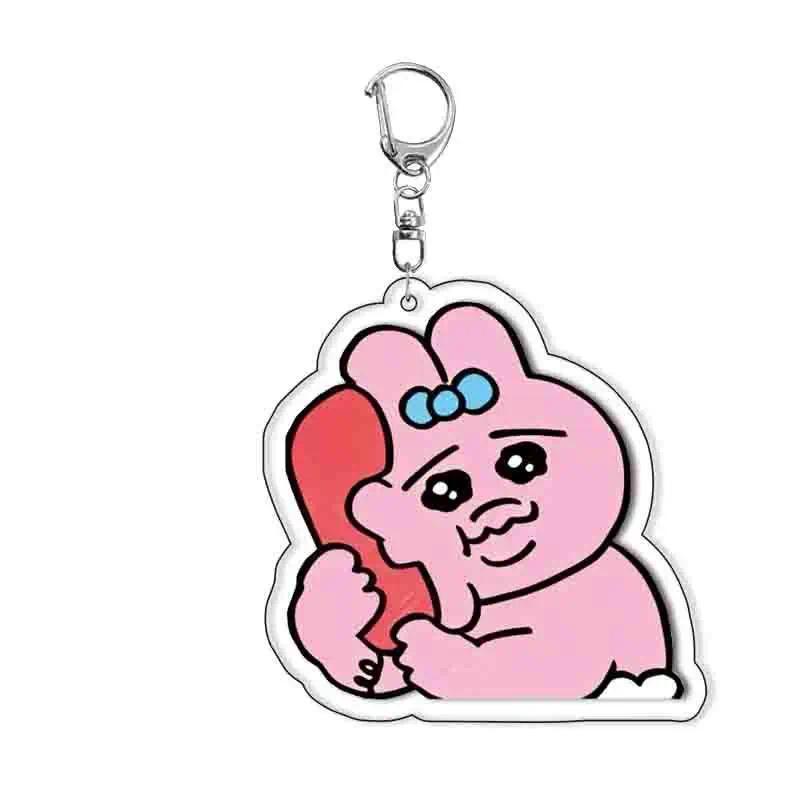 Cute Underpants-rabbit Pink Rabbit Lic Key Chain Cartoon Animal Hanging Face Keychain Móc Khóa In Theo Yêu Cầu, Chất Liệu Mica Trong Suốt In 2 Mặt , Dày 4mm 15 Cute Underpants-rabbit Pink Rabbit Lic Key Chain Cartoon Animal Hanging Face Keychain Móc Khóa In Theo Yêu Cầu, Chất Liệu Mica Trong Suốt In 2 Mặt , Dày 4mm - Ảnh 15