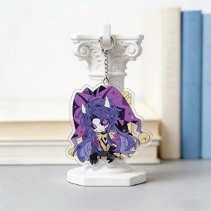 Dark Circus Jester Q Version Acrylic Clowncore Creepy Cute Backpack Charm T For Friends Móc Khóa In Theo Yêu Cầu, Chất Liệu Mica Trong Suốt In 2 Mặt , Dày 4mm