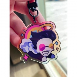 Dealmaker | 2.5" Double Sided Spamton Acrylic Charm Keychain Kawaii Cartoon Game Character Móc Khóa In Theo Yêu Cầu, Chất Liệu Mica Trong Suốt In 2 Mặt , Dày 4mm