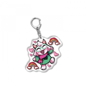 Deltarune Couple Game Relatex Products Keychain Jewelry Friends Key Chain Transparent Mica Móc Khóa In Theo Yêu Cầu, Chất Liệu Mica Trong Suốt In 2 Mặt , Dày 4mm