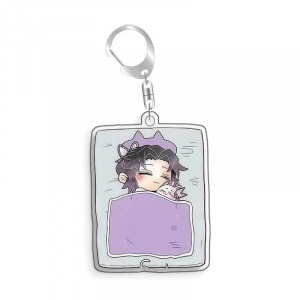 Demon Slayer Genya Hinazugawa Mitsuri Kanroji Obanai Iguro Mica Selfmade Cartoon Anime Móc Khóa In Theo Yêu Cầu, Chất Liệu Mica Trong Suốt In 2 Mặt , Dày 4mm