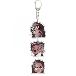 Diy Long Acrylic Keychain Decorative Anime Acrylic Keychain Alien Stage Luka Ivan Till Mizi Móc Khóa In Theo Yêu Cầu, Chất Liệu Mica Trong Suốt In 2 Mặt , Dày 4mm