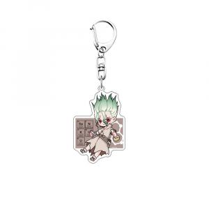 Dr. Stone Senku Ishigami Gen Asagiri Gen Asagiri 6cm Cute Anime Mica Keychain Holder Bag Móc Khóa In Theo Yêu Cầu, Chất Liệu Mica Trong Suốt In 2 Mặt , Dày 4mm