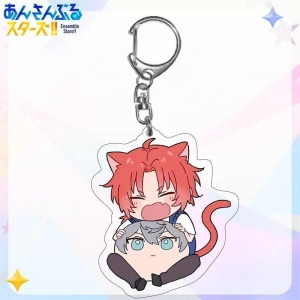 Ensemble Stars 6cm Figure Keychain Sakuma Rei Hakaze Kaoru Cosplay Lic Key Chains Animation Móc Khóa In Theo Yêu Cầu, Chất Liệu Mica Trong Suốt In 2 Mặt , Dày 4mm