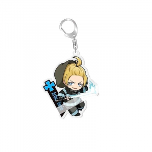 Fire Force Shinra Kusakabe Anime Keychain Arthur Boyle Kotatsu Tamaki Cartoon Keyring Bag Tag Móc Khóa In Theo Yêu Cầu, Chất Liệu Mica Trong Suốt In 2 Mặt , Dày 4mm
