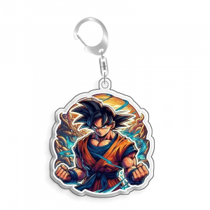 For Dragon Ball Shenron Vegeta Son Goku Young Goku With Shenron Acrylic Selfmade Cartoon Móc Khóa In Theo Yêu Cầu, Chất Liệu Mica Trong Suốt In 2 Mặt , Dày 4mm