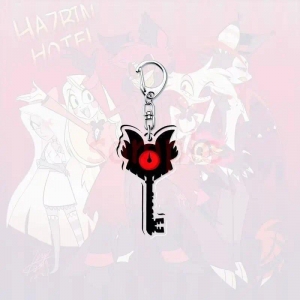 For Hazbin Hotel Lucifer Morningstar Vox Angel Dust Vaggie Mica Keychain Anime Accessories Móc Khóa In Theo Yêu Cầu, Chất Liệu Mica Trong Suốt In 2 Mặt , Dày 4mm