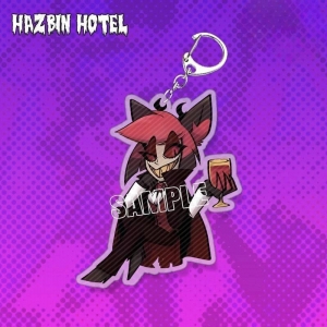 For Hazbin Hotel Vox Lute Adam Alastor Lucifer Morningstar Mica Keychain Anime Halloween Móc Khóa In Theo Yêu Cầu, Chất Liệu Mica Trong Suốt In 2 Mặt , Dày 4mm