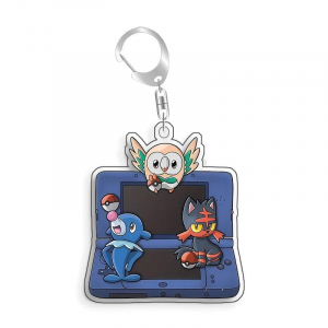 For Pokemon Elf Qikchu Chikorita Mudkip Charmander Original Acrylic Selfmade Cartoon Cute Móc Khóa In Theo Yêu Cầu, Chất Liệu Mica Trong Suốt In 2 Mặt , Dày 4mm