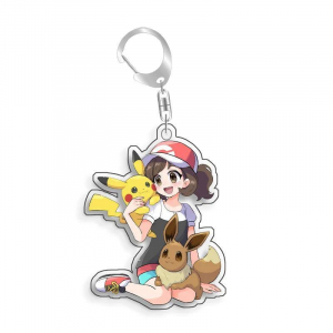 For Pokemon Elf Qikchu Lyra Chikorita Psyduck Leaf Original Acrylic Selfmade Cute Cartoon Móc Khóa In Theo Yêu Cầu, Chất Liệu Mica Trong Suốt In 2 Mặt , Dày 4mm