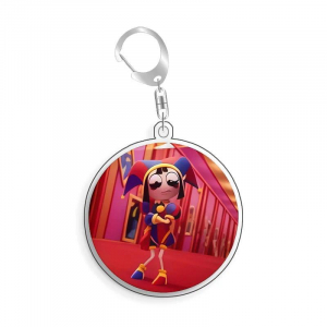 For The Amazing Digital Circus Rata Pomni Gangle Caine Acrylic Selfmade Cute Cartoon Anime Móc Khóa In Theo Yêu Cầu, Chất Liệu Mica Trong Suốt In 2 Mặt , Dày 4mm