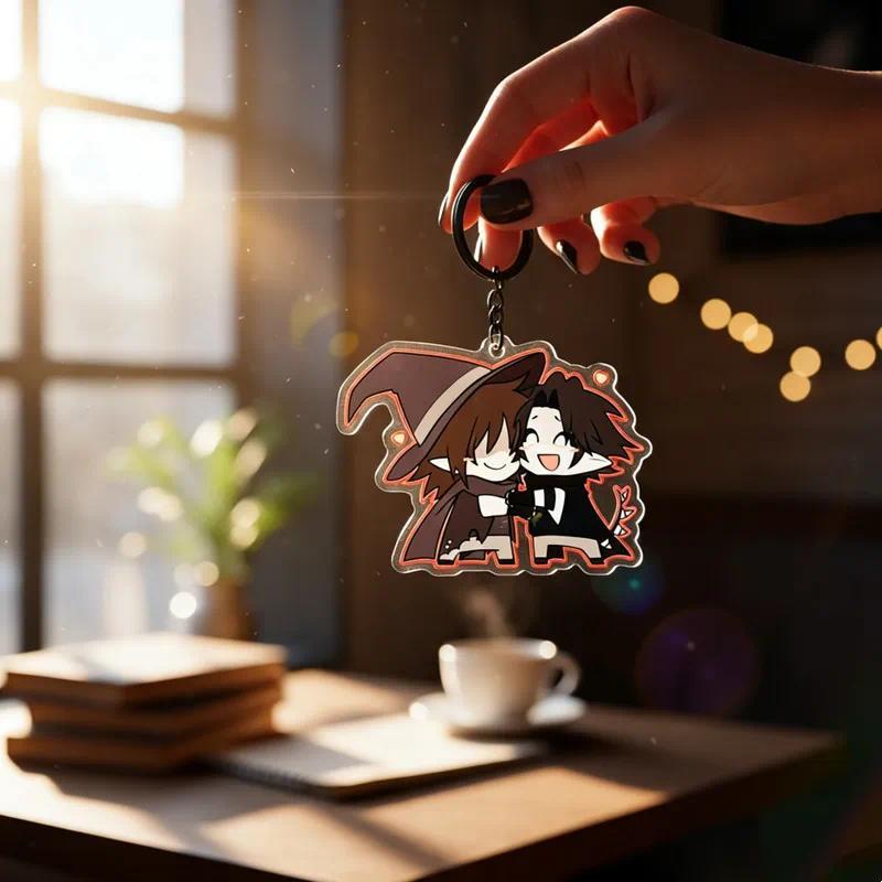 F-orsaken Acrylic Keychains Two Time , Cute Cartoon Game Character Pendants Móc Khóa In Theo Yêu Cầu, Chất Liệu Mica Trong Suốt In 2 Mặt , Dày 4mm 2 F-orsaken Acrylic Keychains Two Time , Cute Cartoon Game Character Pendants Móc Khóa In Theo Yêu Cầu, Chất Liệu Mica Trong Suốt In 2 Mặt , Dày 4mm - Ảnh 2