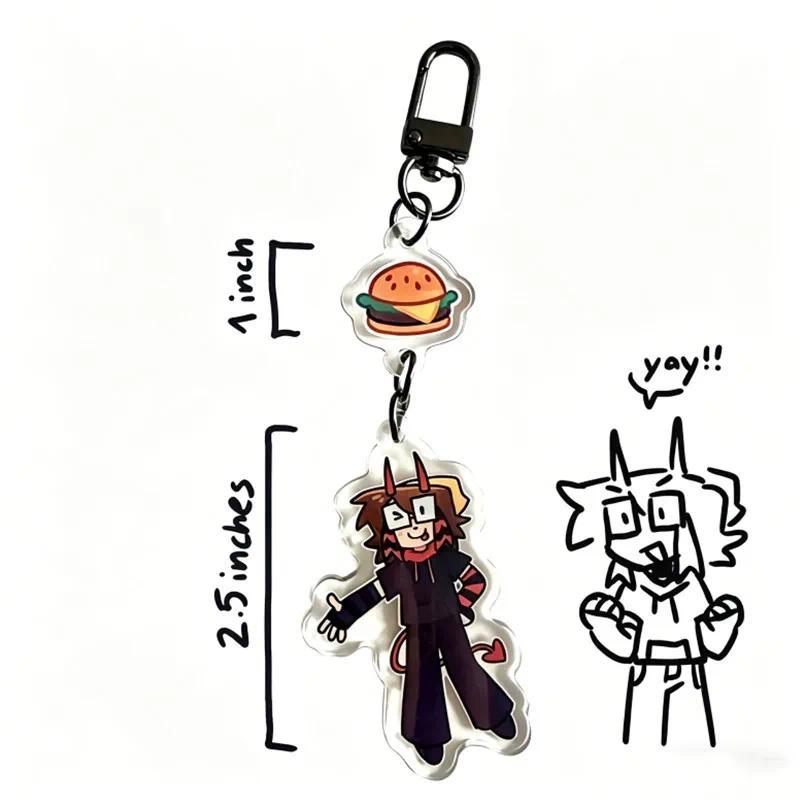 Forsaken Keychain - Void Pizza Burger Acrylic Charms - Fan Art Pendant - Cute Cartoon Móc Khóa In Theo Yêu Cầu, Chất Liệu Mica Trong Suốt In 2 Mặt , Dày 4mm 3 Forsaken Keychain - Void Pizza Burger Acrylic Charms - Fan Art Pendant - Cute Cartoon Móc Khóa In Theo Yêu Cầu, Chất Liệu Mica Trong Suốt In 2 Mặt , Dày 4mm - Ảnh 3