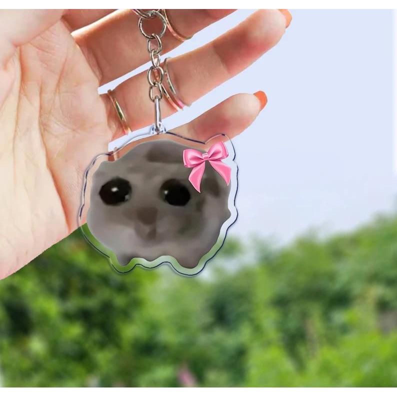 Fun Meme Im Just A Girl Sad Hamster Keychain Keychain Ring For Accessories Bag Funny Keyring S Móc Khóa In Theo Yêu Cầu, Chất Liệu Mica Trong Suốt In 2 Mặt , Dày 4mm 4 Fun Meme Im Just A Girl Sad Hamster Keychain Keychain Ring For Accessories Bag Funny Keyring S Móc Khóa In Theo Yêu Cầu, Chất Liệu Mica Trong Suốt In 2 Mặt , Dày 4mm - Ảnh 4