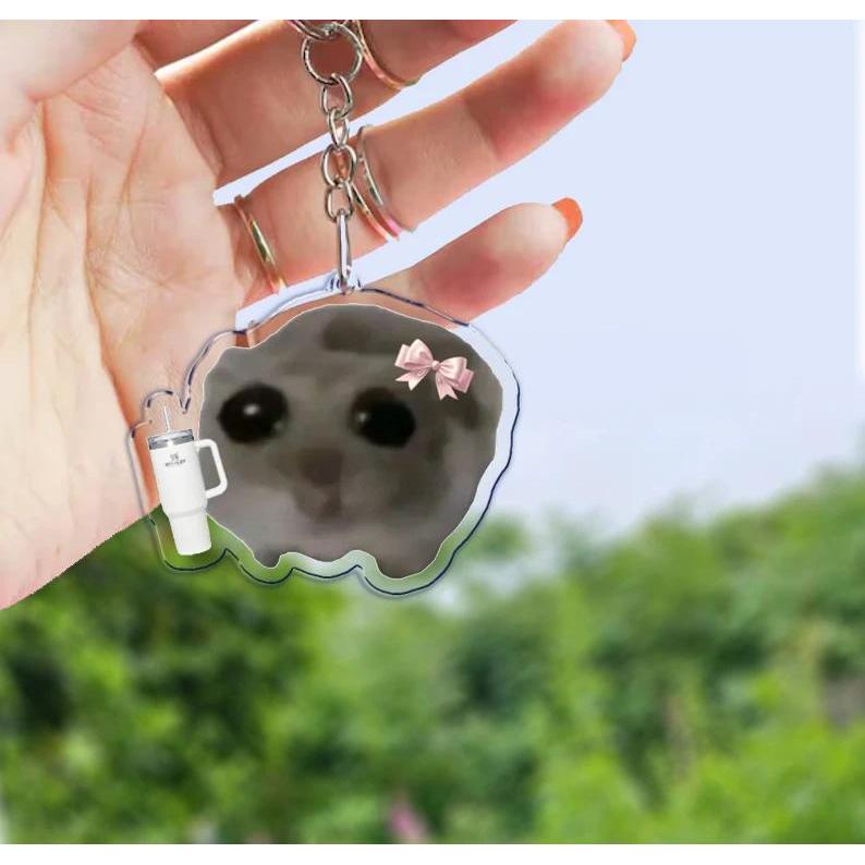 Fun Meme Im Just A Girl Sad Hamster Keychain Keychain Ring For Accessories Bag Funny Keyring S Móc Khóa In Theo Yêu Cầu, Chất Liệu Mica Trong Suốt In 2 Mặt , Dày 4mm 6 Fun Meme Im Just A Girl Sad Hamster Keychain Keychain Ring For Accessories Bag Funny Keyring S Móc Khóa In Theo Yêu Cầu, Chất Liệu Mica Trong Suốt In 2 Mặt , Dày 4mm - Ảnh 6