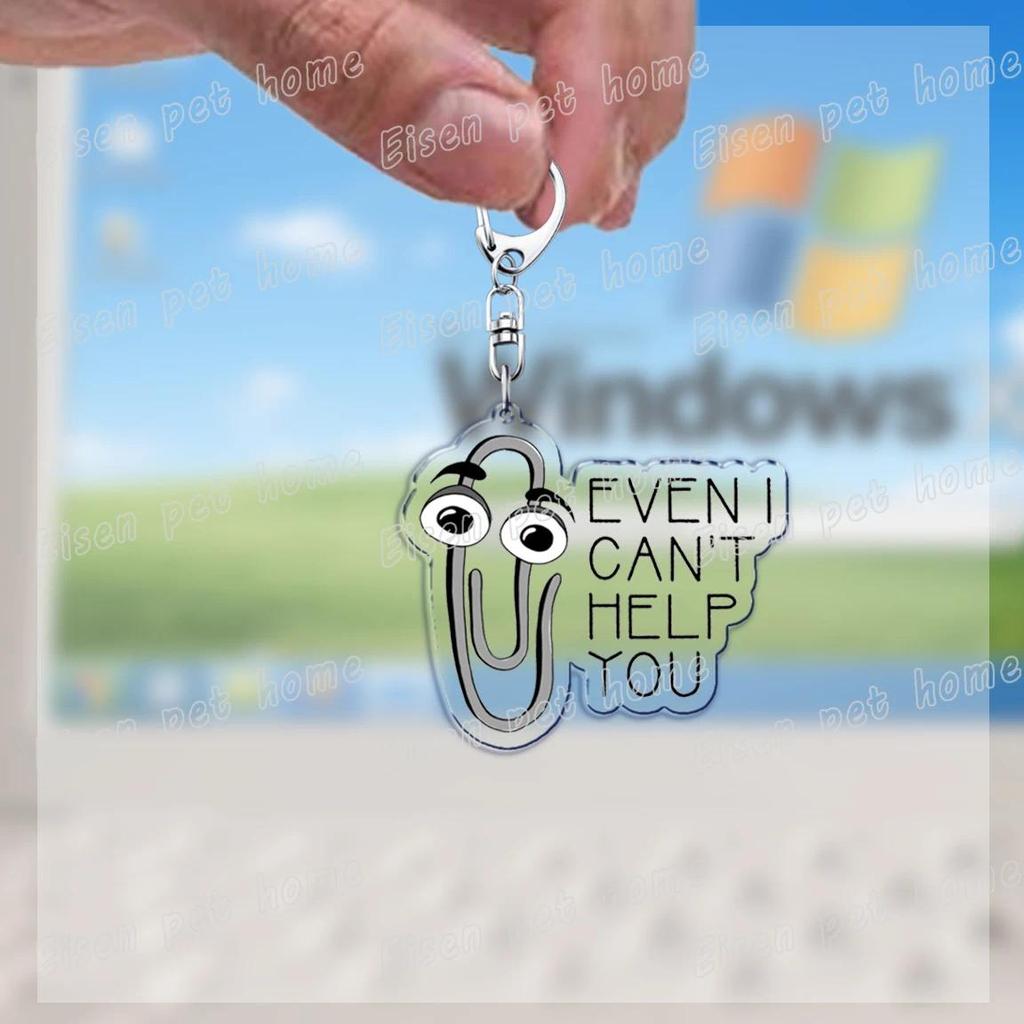 Funny Clippy Retro Word Keychains For Accessories Bag Cute Office 90s Meme Keychain Ring S Móc Khóa In Theo Yêu Cầu, Chất Liệu Mica Trong Suốt In 2 Mặt , Dày 4mm 2 Funny Clippy Retro Word Keychains For Accessories Bag Cute Office 90s Meme Keychain Ring S Móc Khóa In Theo Yêu Cầu, Chất Liệu Mica Trong Suốt In 2 Mặt , Dày 4mm - Ảnh 2
