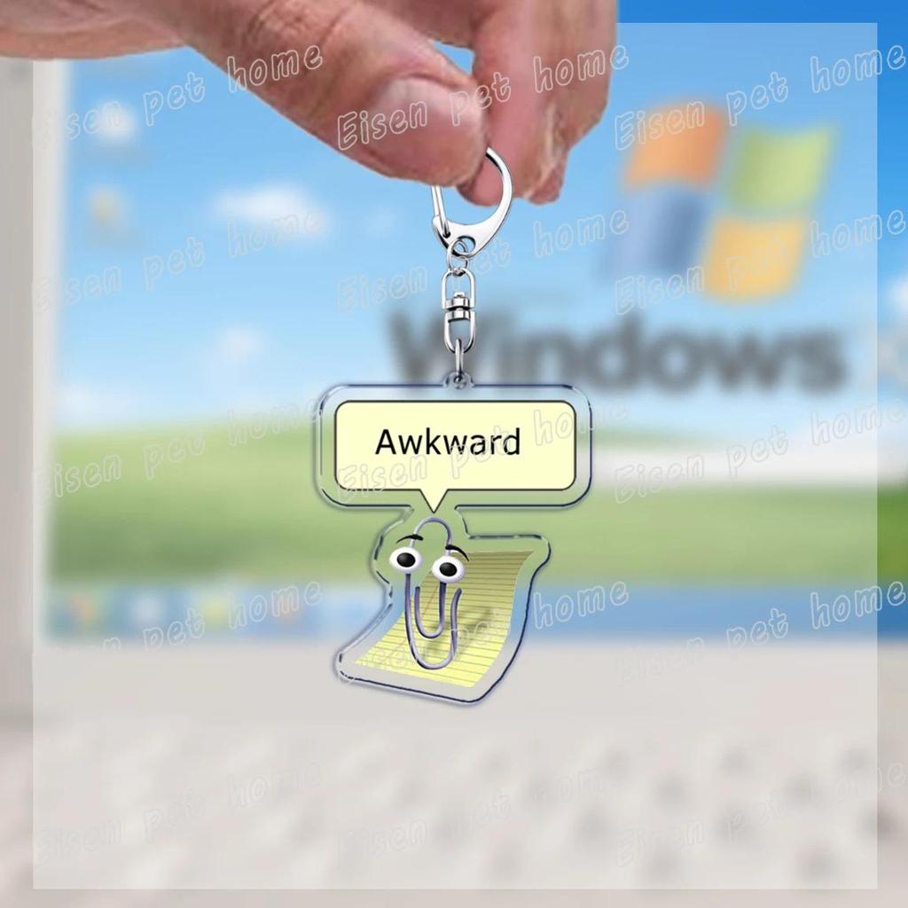 Funny Clippy Retro Word Keychains For Accessories Bag Cute Office 90s Meme Keychain Ring S Móc Khóa In Theo Yêu Cầu, Chất Liệu Mica Trong Suốt In 2 Mặt , Dày 4mm 6 Funny Clippy Retro Word Keychains For Accessories Bag Cute Office 90s Meme Keychain Ring S Móc Khóa In Theo Yêu Cầu, Chất Liệu Mica Trong Suốt In 2 Mặt , Dày 4mm - Ảnh 6