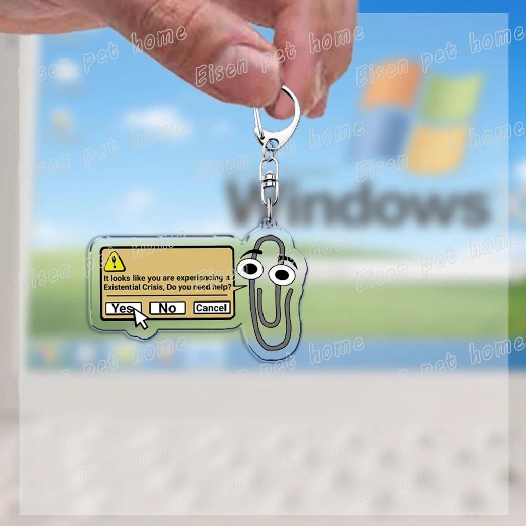 Funny Clippy Retro Word Keychains For Accessories Bag Cute Office 90s Meme Keychain Ring S Móc Khóa In Theo Yêu Cầu, Chất Liệu Mica Trong Suốt In 2 Mặt , Dày 4mm 7 Funny Clippy Retro Word Keychains For Accessories Bag Cute Office 90s Meme Keychain Ring S Móc Khóa In Theo Yêu Cầu, Chất Liệu Mica Trong Suốt In 2 Mặt , Dày 4mm - Ảnh 7