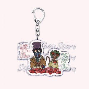 Funny Cute Christmas Keychains For Accessories Bag The Frog Gonzo Miss Piggy Keyrings Jewelry Móc Khóa In Theo Yêu Cầu, Chất Liệu Mica Trong Suốt In 2 Mặt , Dày 4mm