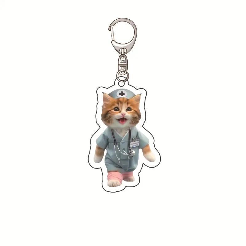 Funny Doctor Nurse Cat Keychain Mouse Patient Scared Expression Hanging Face Keychain 2d Móc Khóa In Theo Yêu Cầu, Chất Liệu Mica Trong Suốt In 2 Mặt , Dày 4mm 17 Funny Doctor Nurse Cat Keychain Mouse Patient Scared Expression Hanging Face Keychain 2d Móc Khóa In Theo Yêu Cầu, Chất Liệu Mica Trong Suốt In 2 Mặt , Dày 4mm - Ảnh 17