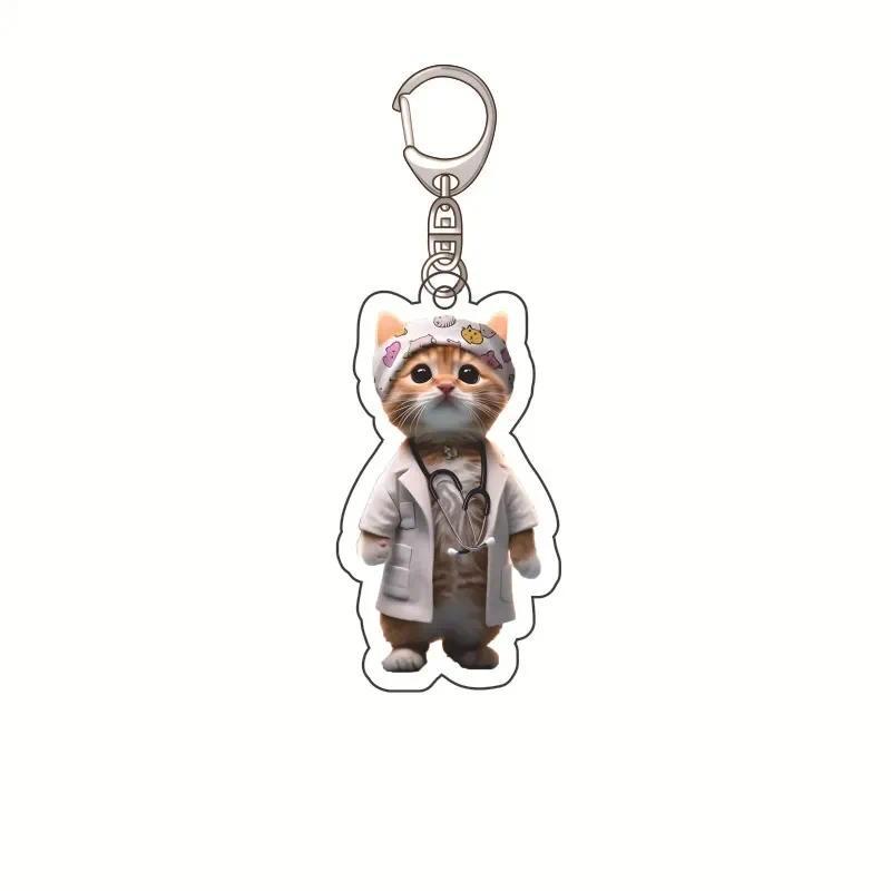 Funny Doctor Nurse Cat Keychain Mouse Patient Scared Expression Hanging Face Keychain 2d Móc Khóa In Theo Yêu Cầu, Chất Liệu Mica Trong Suốt In 2 Mặt , Dày 4mm 18 Funny Doctor Nurse Cat Keychain Mouse Patient Scared Expression Hanging Face Keychain 2d Móc Khóa In Theo Yêu Cầu, Chất Liệu Mica Trong Suốt In 2 Mặt , Dày 4mm - Ảnh 18