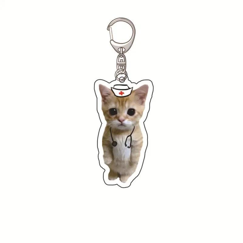Funny Doctor Nurse Cat Keychain Mouse Patient Scared Expression Hanging Face Keychain 2d Móc Khóa In Theo Yêu Cầu, Chất Liệu Mica Trong Suốt In 2 Mặt , Dày 4mm 6 Funny Doctor Nurse Cat Keychain Mouse Patient Scared Expression Hanging Face Keychain 2d Móc Khóa In Theo Yêu Cầu, Chất Liệu Mica Trong Suốt In 2 Mặt , Dày 4mm - Ảnh 6