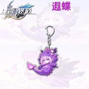 Game Honkai Star Rail Chibi Purple Mermaid Keychain For Castorice Bag Cartoon Keyring Fans Móc Khóa In Theo Yêu Cầu, Chất Liệu Mica Trong Suốt In 2 Mặt , Dày 4mm