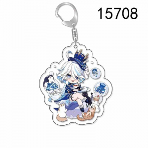 Game Yuan Shen Furina Multiple Postures Cute Mica Keychain Anime Game Character Bag Charm Móc Khóa In Theo Yêu Cầu, Chất Liệu Mica Trong Suốt In 2 Mặt , Dày 4mm