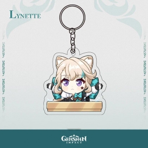 Genshin Impact Anime Character Lynette Keychain Cute Cosplay Mica Key Chains Fans Christmas Móc Khóa In Theo Yêu Cầu, Chất Liệu Mica Trong Suốt In 2 Mặt , Dày 4mm