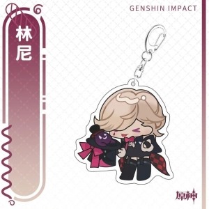 Genshin Impact Anime Figure Keychain Clorinde Navia Wriothesley Key Chain Game Props Cosplay Móc Khóa In Theo Yêu Cầu, Chất Liệu Mica Trong Suốt In 2 Mặt , Dày 4mm