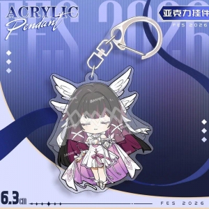 Genshin Impact Anime Game Keychain Tartaglia Wanderer Character Pendant For Bag Good Friend Móc Khóa In Theo Yêu Cầu, Chất Liệu Mica Trong Suốt In 2 Mặt , Dày 4mm