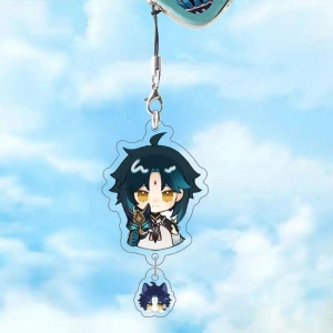 Genshin Impact Game Character Venti Xiao Balladeer Acrylic Mica Phone Chain Keychain Móc Khóa In Theo Yêu Cầu, Chất Liệu Mica Trong Suốt In 2 Mặt , Dày 4mm