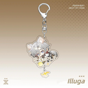 Genshin Impact Keychain Illuga Zibai Keychain Cute Cartoon Anime Acrylic Mica Badge Keychain Móc Khóa In Theo Yêu Cầu, Chất Liệu Mica Trong Suốt In 2 Mặt , Dày 4mm
